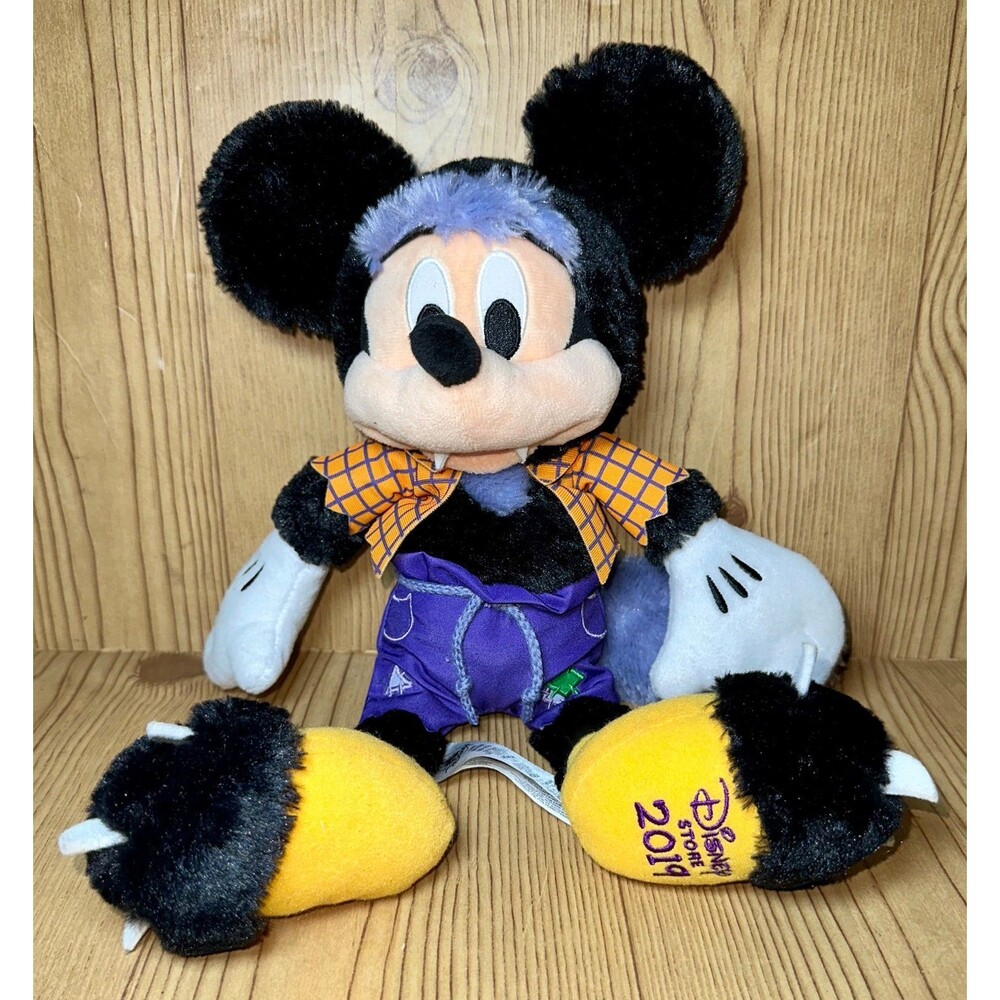Authentic Disney Store MICKEY MOUSE Werewolf 13" Plush 2019 Halloween Toy Doll